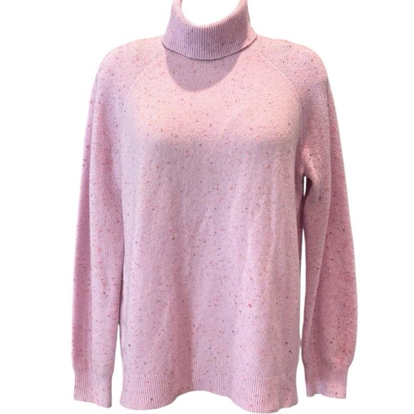 LOFT Pink Speckled Confetti Turtleneck Sweater | Women’s M‎ - Picture 1 of 5